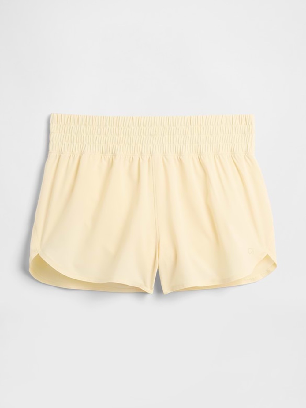 Pale Yellow Athletic Shorts
